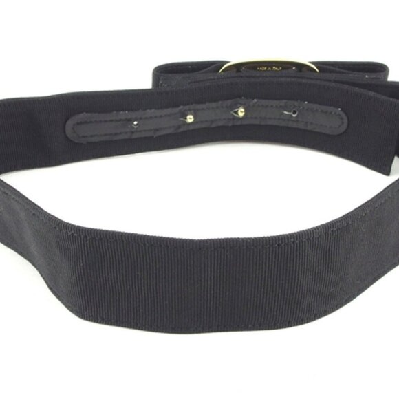 Salvatore Ferragamo belt Black gold Women Authentic secondhand